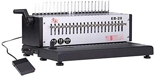 Bürozubehör, elektrische A4-Papier-Schürzen-Clip-Kamm-Bindemaschine, 24 Löcher für elektrisches Stanzen, 21 Stahlmesser, Ganzstahlgehäuse, geeignet für Schule, Bibliothek, Büro