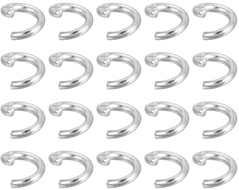 QUARKZMAN 200 Stück Biegeringe Edelstahl, 5 mm Spaltringe Metall 1 mm Dicke Offene Ringe Schmuck Reparatur Kettenringe Sprungringe für Schmuckherstellung Armbänder Halsketten Handwerk