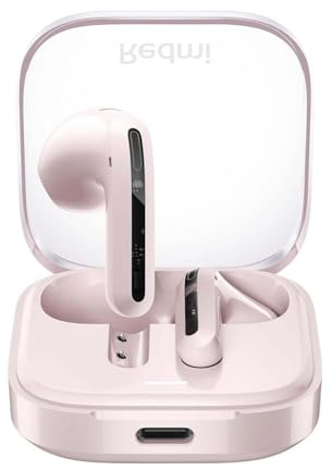 Xiaomi Redmi Buds 6 Active (Global Version) Bluetooth 13.7 cm Kopfhörer, 30h Akkulaufzeit, Geräuschunterdrückung für Anrufe, 5 Tuning-Modi, IPX4 wasserdicht, Rosa