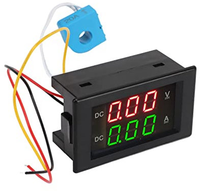 Voltmetro 2 Pollici Amperometro 600V 20A Doppio Display Digitale LED Amperometro Voltmetro per Auto Moto e Allo Stesso Modo Questo Misuratore Offre una Facile e Facile