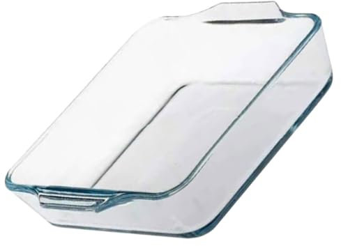 VINTORKY Fuente De Vidrio Para Hornear Ovalada Transparente Bandeja Para Hornear Pan Molde Para Tartas De Vidrio Para Uso Doméstico Suministros De Cocina