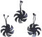 ZYKEJJDDAK Ventola di raffreddamento della scheda grafica per RTX3060 Scheda Video Ottimizzata Raffreddamento 4Pin PLA09215S12H Ventola Silenziosa 3PCS Desktop Scheda Grafica Fan