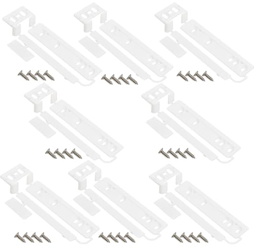 UPTTHOW 8Pcs Universal Integrated Fridge Freezer Door Slider with Barckets and clips, Fridge Door Mounting Installation Fixing Kit