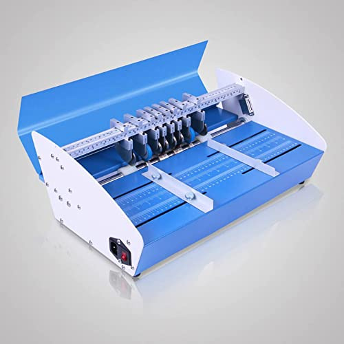 XRSMOU Machine À Pliage Électrique, Plieuse Lourde, Perforatrice De Papier, Échelle Précise, pour Bureaux, Dossiers, Photos