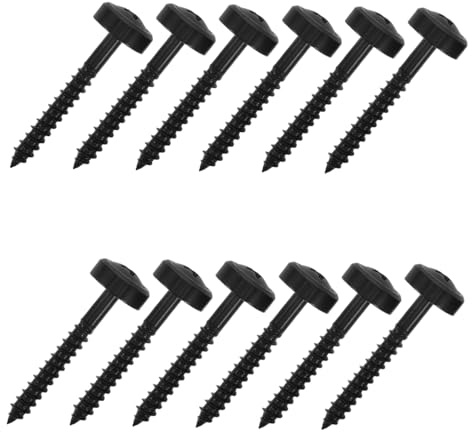 ERINGOGO 12stücke Gitarrenhals-befestigungsbuchsen aus Edelstahl Hardware Gitarrenhälse Halsverbindungsschrauben Halsplattenschrauben Verchromte Gitarrenschrauben Zubehör