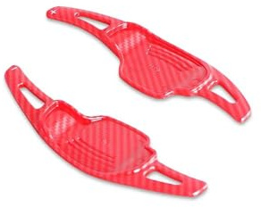 MHYESA Paletas Cambio Volante Carbono Para Buick Para Regal Para LaCrosse Para Vauxhall Para Insignia Para Camaro Levas Cambio Volante Coche(Carbon red)