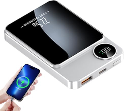 Dmuzsoih Drahtloses Lade Pad - Magnetischer Schnelllade Hub - 20000mAh Magnetisches Kabelloses Ladegerät,Für Kopfhörer Computer Tablet Laptop Smartwatch Schreibtisch Arbeitsplatz Tischplatte Zuhause