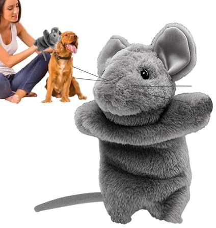 Katzen-Wrestler-Puppe – Niedlicher Plüschhandschuh in Mäuseform, interaktives Haustierspielzubehör | Handschutzdetail, Engagement-Zweck, ideal für Indoor-Spiele, Kätzchen-Welpen-Training, Haustierbesi