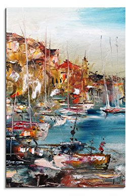 Paul Sinus Art Fotoleinwand 90x60cm Bild – Küste der Insel Lesbos, Griechenland