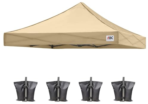 Abccanopy, Ersatzdach für Baldachin für Pop-Up-Zelt (25,4 x 25,4 cm, beige)