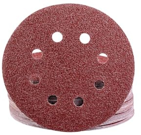 YoiYee 125mm Sanding Discs 40 Grit to 800 Grit Assorted, 8 Hole Hook and Loop Sandpaper Pads for Random Orbital Sander, Pack of 50