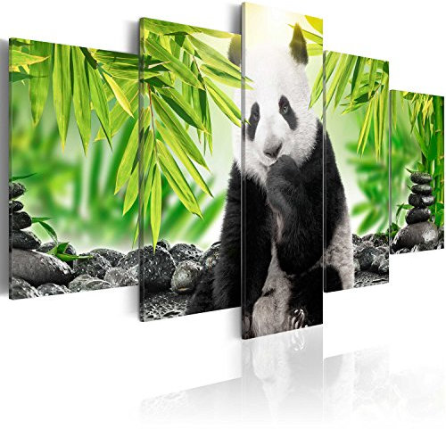 B&D XXL - Akustikbild 225x112 cm Bilder mit Akustikschaumstoff Hochleistungsschallabsorber Schallschutz Leinwandbild XXL 5 tlg Wandbild g-C-0006-b-n
