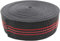 QQCASE Sofa Elastic Webbing, Stretch Latex Band, Furniture Repair DIY Upholstery Modification, Lawn Chair Couch Material Replacement,Spring Alternative -3 in Wide x 20 Ft Long,1 Roll Black/Red.