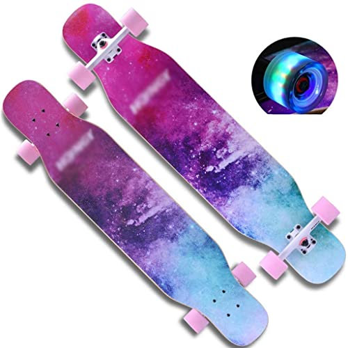 Xinduolei Pro komplett 43x 9 Skateboards for Anfänger Standard Double Kick Concave Tricks Deck 7 Layer Maple Longboard for Extreme Sportarten und draußen (Color : B)