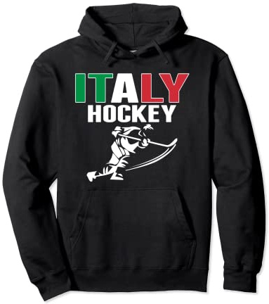 Maglia per tifosi di hockey su ghiaccio Italia - Supporto della squadra italiana di hockey Felpa con Cappuccio