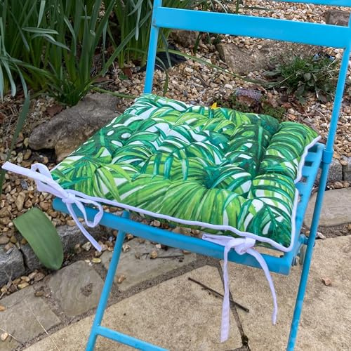 Ragged Rose 40 cm x 40 cm Outdoor Seat Cushions - Dining Chairs, Patio, & Lounge Area Garden Seat Pads - Cotton Seat Cushions for Garden Chairs & Sofas