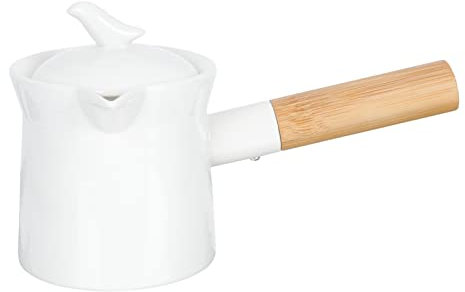 Moka -Topf -Induktion, gravierte Kaffeekanne Herd Kaffeemaschine, Keramik -Mini -Teekanne mit japanischer Griffe -Teekanne Knochen -China -Teekanne Keramik Teekessel Kungfu Teekanne Keramik Kaffeetöpf