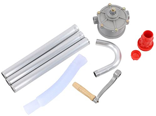 ANKROYU Robuste Handkurbel Drehfasspumpe aus Aluminiumlegierung Zum Umfüllen von Dieselkraftstoff Und Ölen aus Fässern, Fasspumpe, Fasspumpe, Handölpumpe, Drehölpumpe, Tragbare Manuelle Ölpumpe