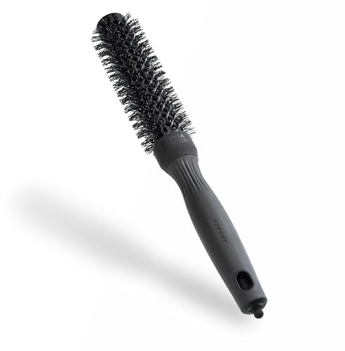 Olivia Garden Expert Blowout Speed Black Label – Negro mate - 25 - Cepillo redondo de cerámica con cuerpo extra largo para secados un 25% más rápidos