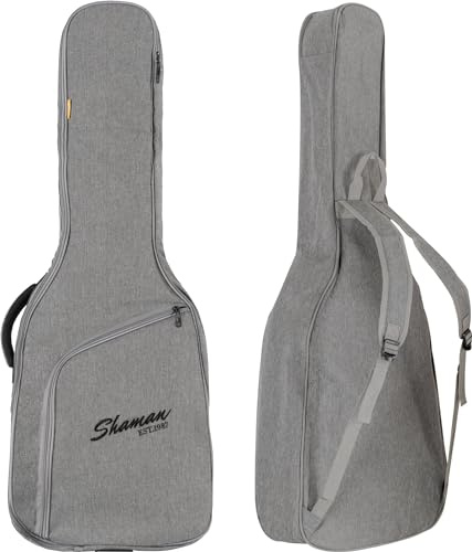 Shaman WGB-115 GY Premium-Line Custodia Per Chitarra Western - Materiale Esterno Idrorepellente E Resistente Strappi - Spallacci Imbottiti Regolabili E Tasca Frontale - Gigbag Con Manico Rinforzato
