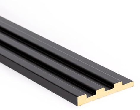 Bildershop-24 14er Set Abschlussleiste für Wandpaneele & Deckenpaneele Dekowa in Schwarz matt 252 x 10,7 x 1,5 cm