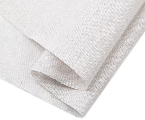 300cm x 150cm Naturleinengewebe Natur Leinen Nähstoff Meterware Embroidery Fabric Stickerei Dekostoffe Baumwoll und Leinenstoffe,für DIY Basteln Kleidungsstücken Tischdecke Dekoration,beige grau