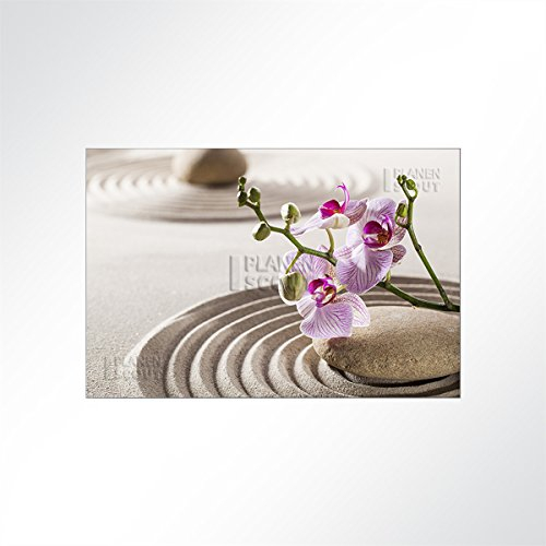 LYSEL® Absorberbild - Zen-Garten 80x60x5,5cm - Akustikbild Schallschlucker mit 50mm Schaumstoff aus Basotect® G+