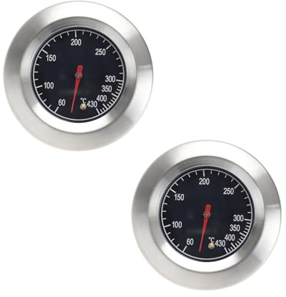 Be In Your Mind 2 Pièces Thermomètre de Four en Acier Inoxydable Thermomètre de Barbecue Thermomètre de Cuisson Bimétallique pour Grils Rôtissoire Poêles à Fumer Fours à Fumer Outils de Barbecue