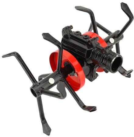 Jectse Ruota per per Decespugliatore, Mini Motozappa per Terreno a 6 Artigli 28mm 9 Denti per Allentare la Testa, Ruota per Aratura Profonda per Coltivatore di Motozappe da Giardino