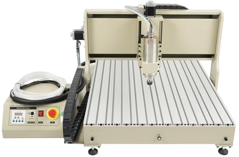 Graviermaschine 6090 CNC Fräsmaschine Metall, Fräsmaschinen CNC Router, Fräse Bausatz CNC-Steuerung, Aluminiumlegierung, Pulverbeschichtung für Präzisionsgravuren (1500W 6090 Steuerbox)