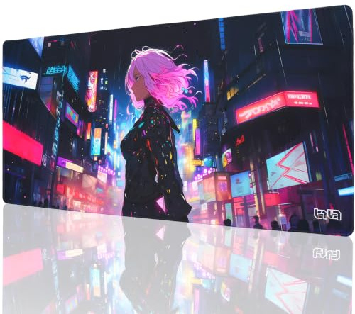Tilt Gaming Mauspad 900x400 mm - 4 mm rutschfeste Schreibtischunterlage Groß - Speed-Oberfläche & HD-Druck - Maschinenwaschbar Mousepad XXL für Gaming und Büro - Pink Future Desk Mat