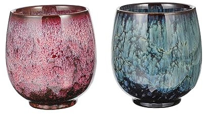 Amosfun 2pcs Ceramic Tea Cup Heat Resistant Tea Brewing Bowls for Home Drinking Decorative Design