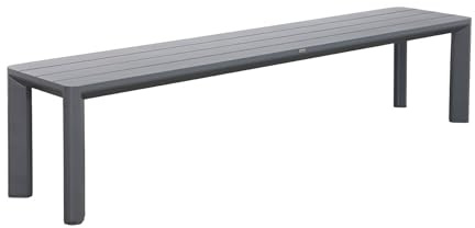 sweeek - Gartenbank Aluminium, 4 Plätze, 200 x 40 x 45 cm - Madison