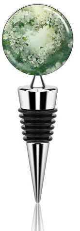 Many White Flowers Bottle Stopper Beverage Bottle Sealer Reusable Wine Stopper Personalised Champagne Stopper Unique Wine Bottle Corks Keep Fresh Suitable for Standard