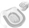 TNOMSNO Bidet para WC, Bidet con Descarga, Bidet Portatil para WC, Bañera de Asiento Plegable, Baño de Asiento para Hemorroides, Cuidado Posparto y Mujees Embarazadas (gris)