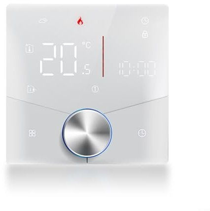 Zoegneer Smart For Tuya WiFi Elektrische Fußbodenheizung Thermostat Temperaturregler 16A Saunaraum Digitaler Fußbodenheizungsregler Für Alexa (GALW)