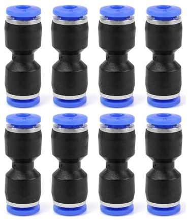 Gerade Pneumatik Steckverbinder 8 Stück Air Push Schnellbefestigungen, Pneumatische Fittings Push in Schnellkupplung Verbinder für Luft Wasser Schlauchanschluss 4mm