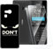 ESACMOT Don't Touch Pattern Case Compatible with Microsoft Nokia 216 + [2 Pack] Screen Protector Tempered Glass, Shockproof Case Cover for Microsoft Nokia 216 (2.4 inch)