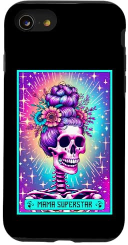 Carte de tarot pour maman Superstar squelette fête des mères épouse maman maman Coque pour iPhone SE (2020) / 7 / 8