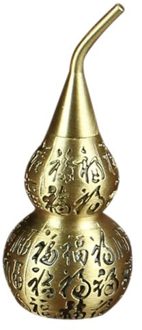 Holibanna Copper Gourd Statue Vintage Metal Gourd Figurine Collectable Pure Brass Home Decor Housewarming