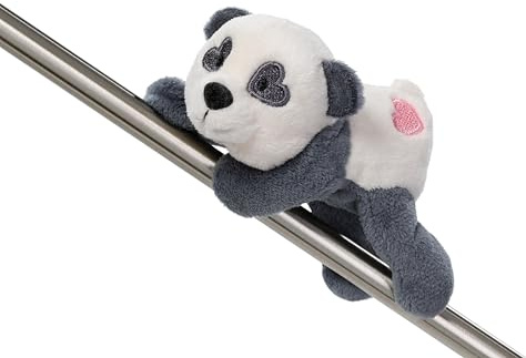 NICI MagNICI 62607 Panda Love en Peluche avec Aimant, 12 cm, Noir, adhère aux Surfaces en métal, aux Tableaux magnétiques et aux poignées de Sac, Compagnon de Voyage, Superbe idée Cadeau