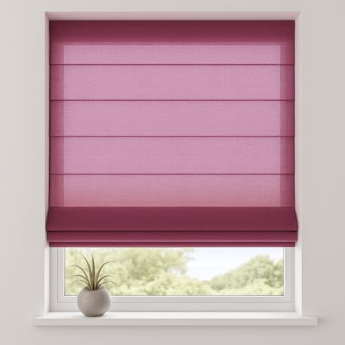 VIEWTEX | Estor Plegable Traslúcido Rosa Espiga 135 X 250cm | Fabricado en España | Garantia 5 años