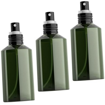 FOMIYES Botella Rociadora de Agua 3piezas Pulverizador de Agua Mini Botella Dispensadora Plástico PET Verde Oscuro Recargable para de Usar
