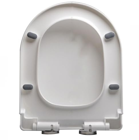 Asiento de tocador, Tapa de inodoro cierre suave con liberación rápida for una limpieza fácil, cuatro topes que nunca se aflojan, forma V/D/U, PP/44 * 35 cm(44 * 35Cm)