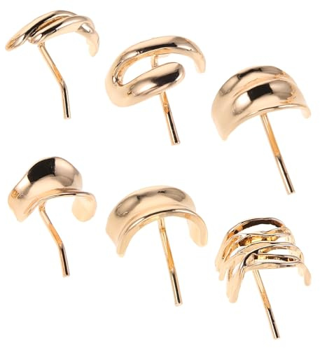 BAZEITFLOW Lot de 6 Pinces à Cheveux Dorées en Alliage pour Queue de Cheval Accessoires Vintage pour Femmes Fourchettes et Pinces Plates Rétro Maintien Solide pour Coiffure Quotidienne et