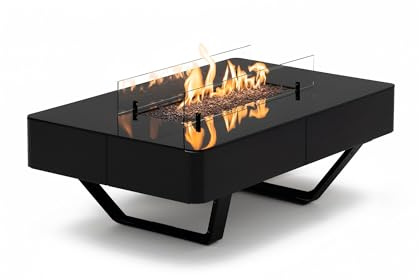 MF - Feuertisch für den Außenbereich, Gas Rio Table bis 10 kW mit gehärtetem Glas