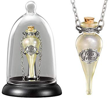 Pop Icon - Harry Potter - Halskette mit Anhänger + Schmuckvitrine - Felix Felicis - Flüssiges Glück für Harry Potter Fans - Unisex-Erwachsene - Schmuckset