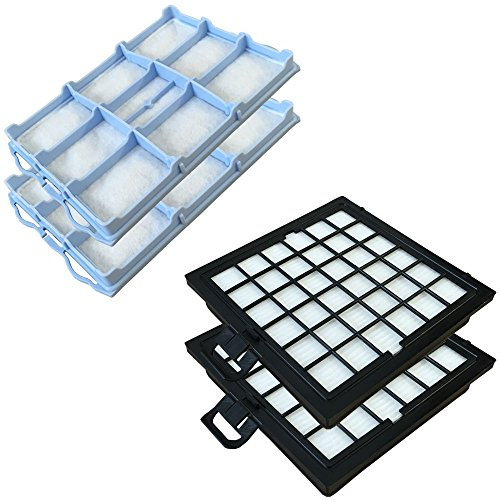 PakTrade Set - 2X HEPA Filter + 2X Motorfilter geeignet Für Bosch Ergomaxx, Home Professional