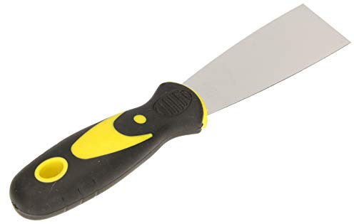 KOTARBAU Spatule de peintre en acier inoxydable 40 mm - Spatule universelle Rayures pour enlever - Couteau à palette avec manche en caoutchouc