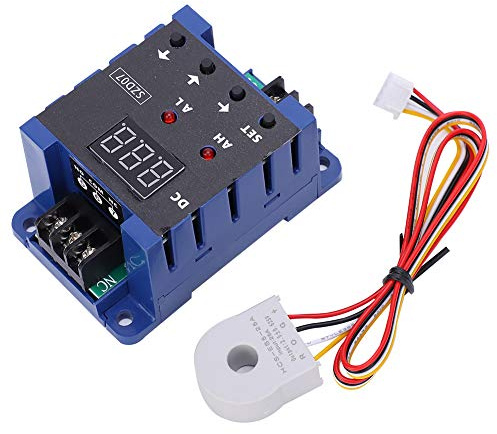 Módulo Amperímetro, plástico DC Amperímetro digital Interruptor del sensor de corriente Alarma de límite superior Protección de sobrecarga SZD07 DC8‑35V para la medición y visualización de una sola co